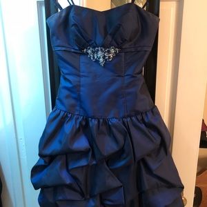 Winter blue party dress